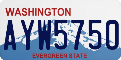 WA license plate AYW5750