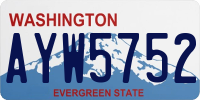 WA license plate AYW5752