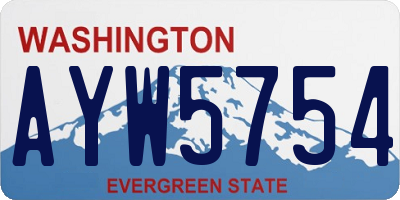 WA license plate AYW5754