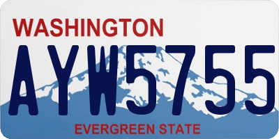 WA license plate AYW5755