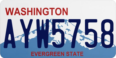 WA license plate AYW5758