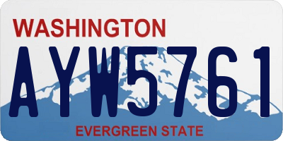 WA license plate AYW5761
