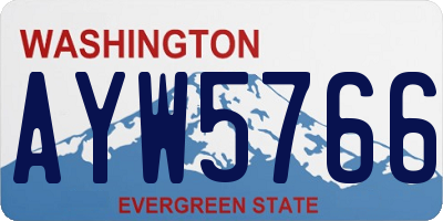 WA license plate AYW5766