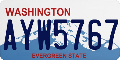 WA license plate AYW5767