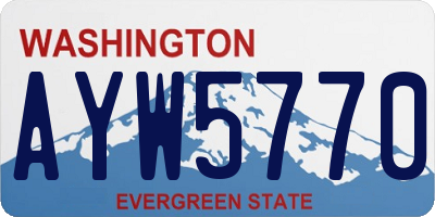 WA license plate AYW5770