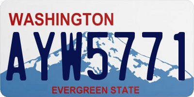 WA license plate AYW5771