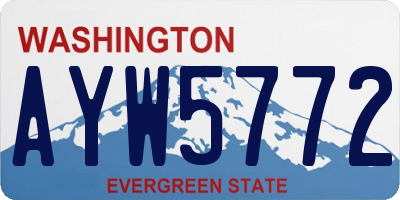 WA license plate AYW5772