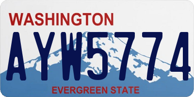 WA license plate AYW5774