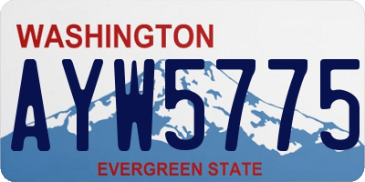 WA license plate AYW5775