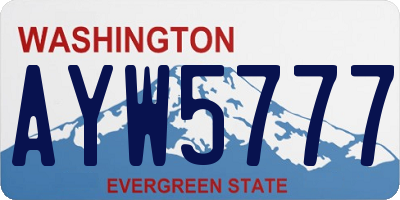 WA license plate AYW5777