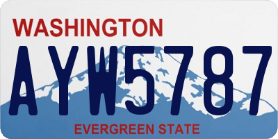 WA license plate AYW5787