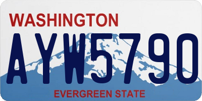 WA license plate AYW5790