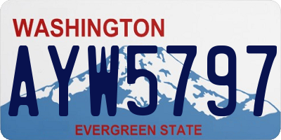 WA license plate AYW5797