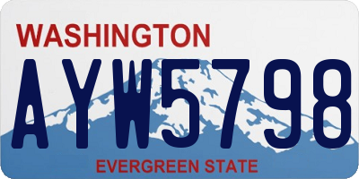 WA license plate AYW5798