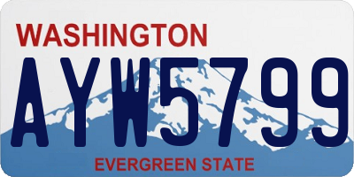 WA license plate AYW5799