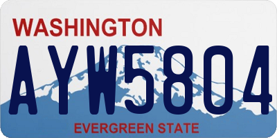 WA license plate AYW5804