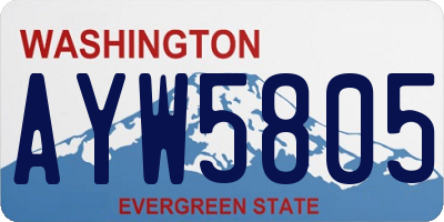 WA license plate AYW5805