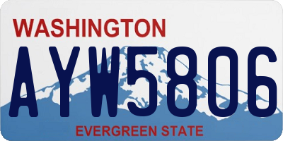 WA license plate AYW5806