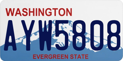 WA license plate AYW5808