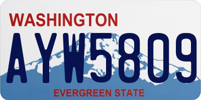 WA license plate AYW5809