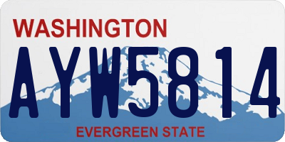 WA license plate AYW5814