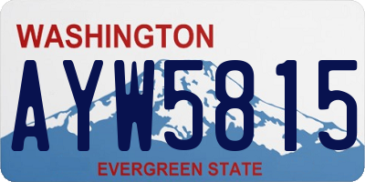 WA license plate AYW5815