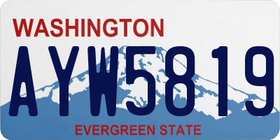 WA license plate AYW5819