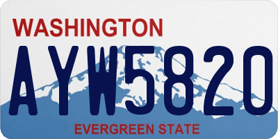 WA license plate AYW5820