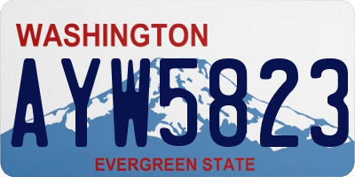 WA license plate AYW5823