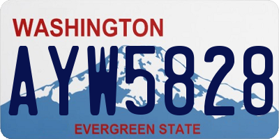 WA license plate AYW5828