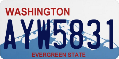 WA license plate AYW5831