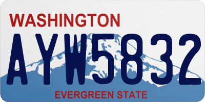 WA license plate AYW5832