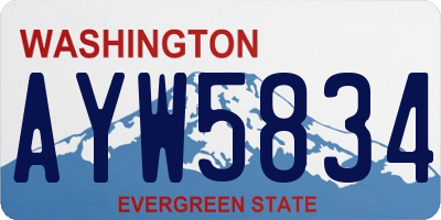 WA license plate AYW5834