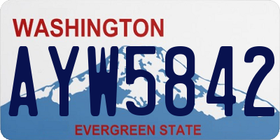 WA license plate AYW5842