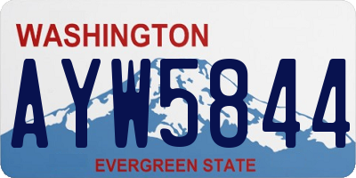 WA license plate AYW5844