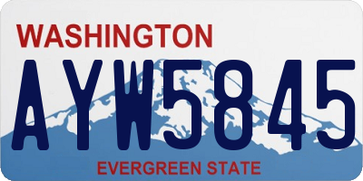 WA license plate AYW5845