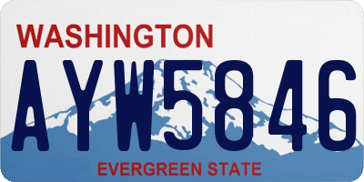 WA license plate AYW5846