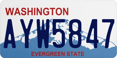 WA license plate AYW5847
