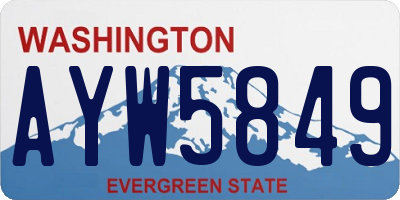 WA license plate AYW5849