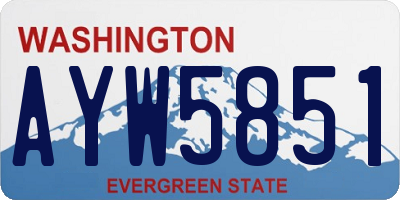 WA license plate AYW5851
