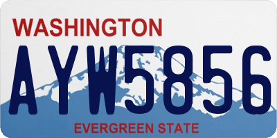 WA license plate AYW5856