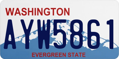 WA license plate AYW5861