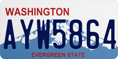 WA license plate AYW5864