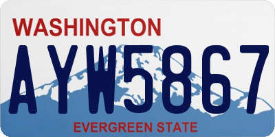 WA license plate AYW5867