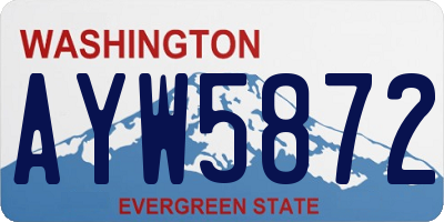 WA license plate AYW5872