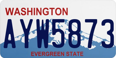 WA license plate AYW5873