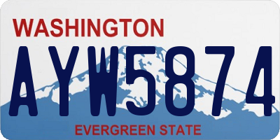 WA license plate AYW5874