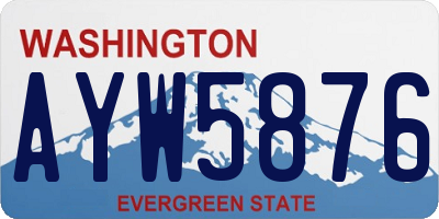 WA license plate AYW5876