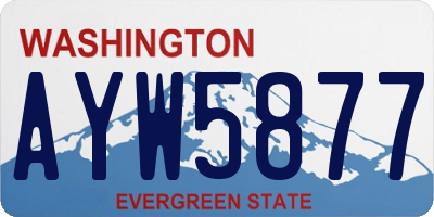 WA license plate AYW5877