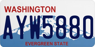 WA license plate AYW5880